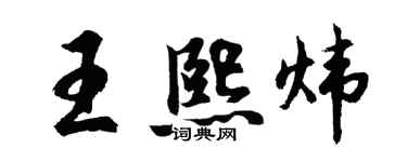 胡问遂王熙炜行书个性签名怎么写