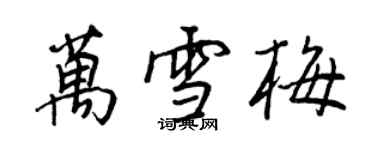 王正良万雪梅行书个性签名怎么写