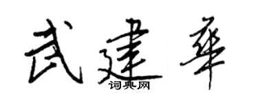 王正良武建华行书个性签名怎么写