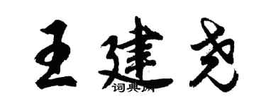 胡问遂王建尧行书个性签名怎么写
