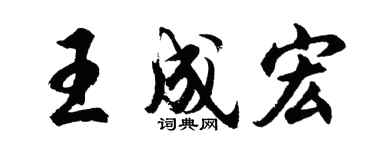 胡问遂王成宏行书个性签名怎么写