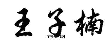 胡问遂王子楠行书个性签名怎么写