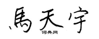 王正良马天宇行书个性签名怎么写