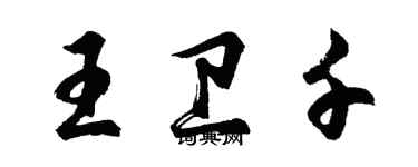 胡问遂王卫千行书个性签名怎么写