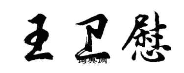 胡问遂王卫慰行书个性签名怎么写