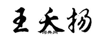 胡问遂王夭扬行书个性签名怎么写