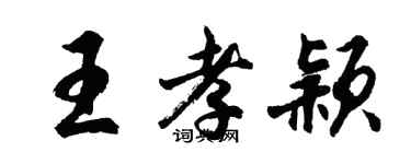 胡问遂王孝颖行书个性签名怎么写