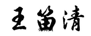 胡问遂王笛清行书个性签名怎么写