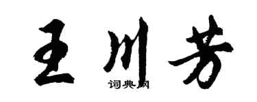 胡问遂王川芳行书个性签名怎么写