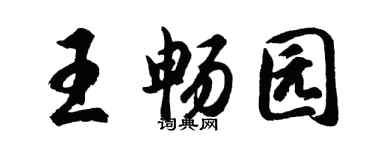 胡问遂王畅园行书个性签名怎么写