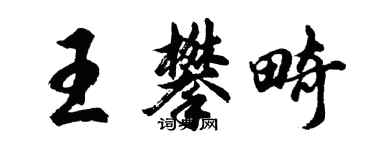 胡问遂王攀畸行书个性签名怎么写