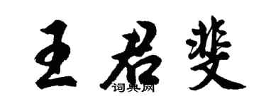 胡问遂王君斐行书个性签名怎么写