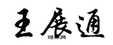 胡问遂王展通行书个性签名怎么写