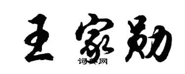 胡问遂王家勋行书个性签名怎么写