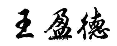 胡问遂王盈德行书个性签名怎么写