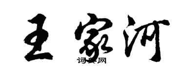胡问遂王家河行书个性签名怎么写