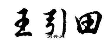 胡问遂王引田行书个性签名怎么写