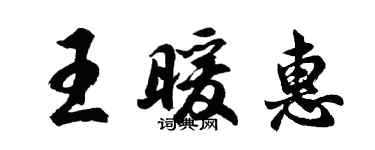 胡问遂王暖惠行书个性签名怎么写