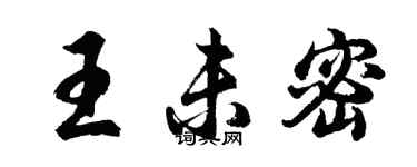 胡问遂王未密行书个性签名怎么写