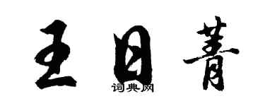 胡问遂王日菁行书个性签名怎么写
