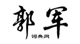 胡问遂郭军行书个性签名怎么写