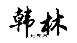 胡问遂韩林行书个性签名怎么写