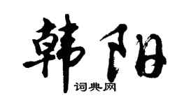 胡问遂韩阳行书个性签名怎么写