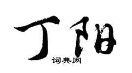 胡问遂丁阳行书个性签名怎么写