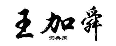 胡问遂王加舜行书个性签名怎么写