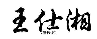 胡问遂王仕湘行书个性签名怎么写