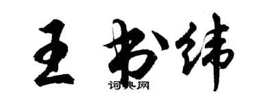 胡问遂王书纬行书个性签名怎么写