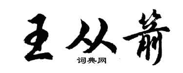 胡问遂王从箭行书个性签名怎么写