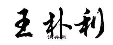 胡问遂王朴利行书个性签名怎么写