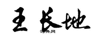 胡问遂王长地行书个性签名怎么写