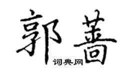 丁谦郭蔷楷书个性签名怎么写