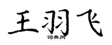 丁谦王羽飞楷书个性签名怎么写