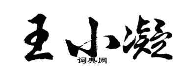 胡问遂王小凝行书个性签名怎么写