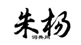 胡问遂朱杨行书个性签名怎么写