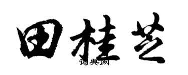 胡问遂田桂芝行书个性签名怎么写