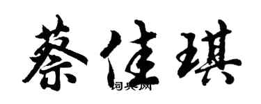 胡问遂蔡佳琪行书个性签名怎么写