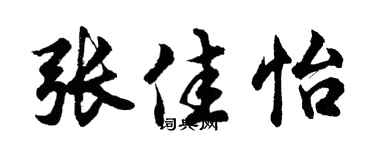 胡问遂张佳怡行书个性签名怎么写