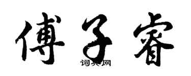 胡问遂傅子睿行书个性签名怎么写