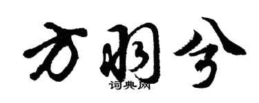 胡问遂方羽兮行书个性签名怎么写