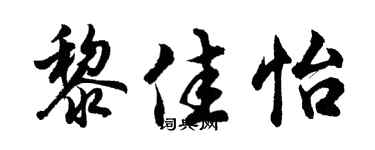 胡问遂黎佳怡行书个性签名怎么写