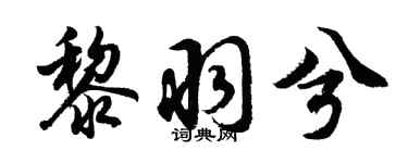 胡问遂黎羽兮行书个性签名怎么写