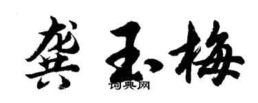 胡问遂龚玉梅行书个性签名怎么写