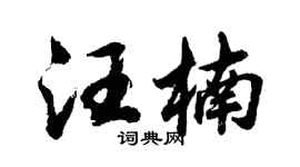 胡问遂汪楠行书个性签名怎么写