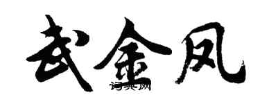 胡问遂武金凤行书个性签名怎么写