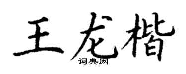 丁谦王龙楷楷书个性签名怎么写