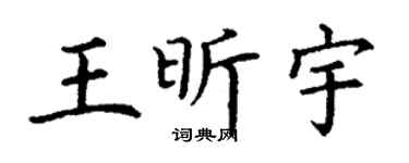 丁谦王昕宇楷书个性签名怎么写